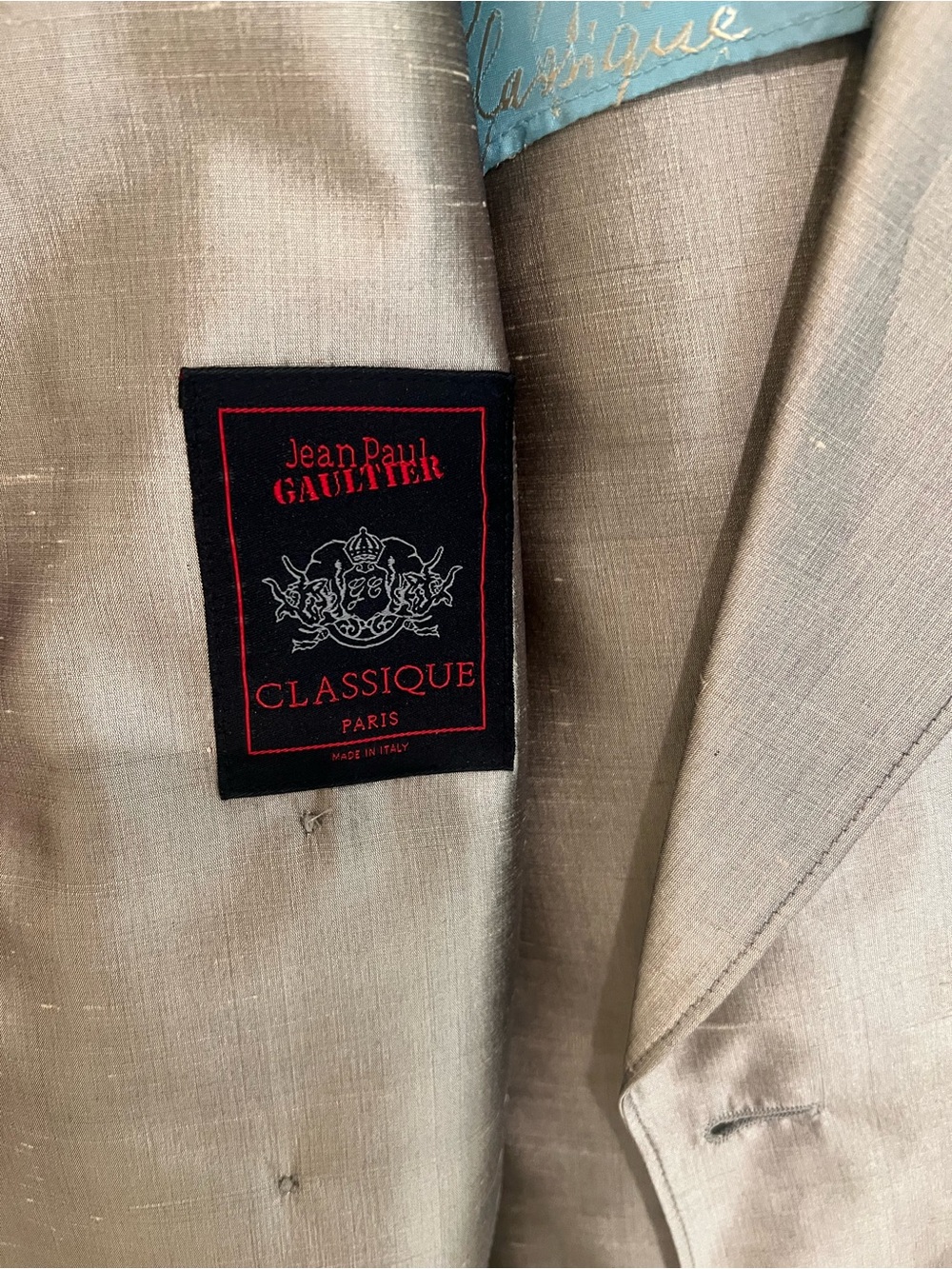 Jean Paul Gaultier Metallic Silk Pantsuit-LIKE NEW - Picture 9 of 12